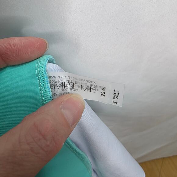 Tempt Me Women Plus Size High Waisted Bikini Bandeau Two Piece Swimsuit 22W-NEW - Picture 15 of 16